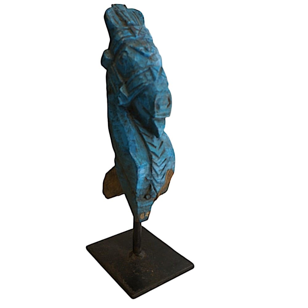 Hand-carved Wooden Primitive Horse Figurine image 3