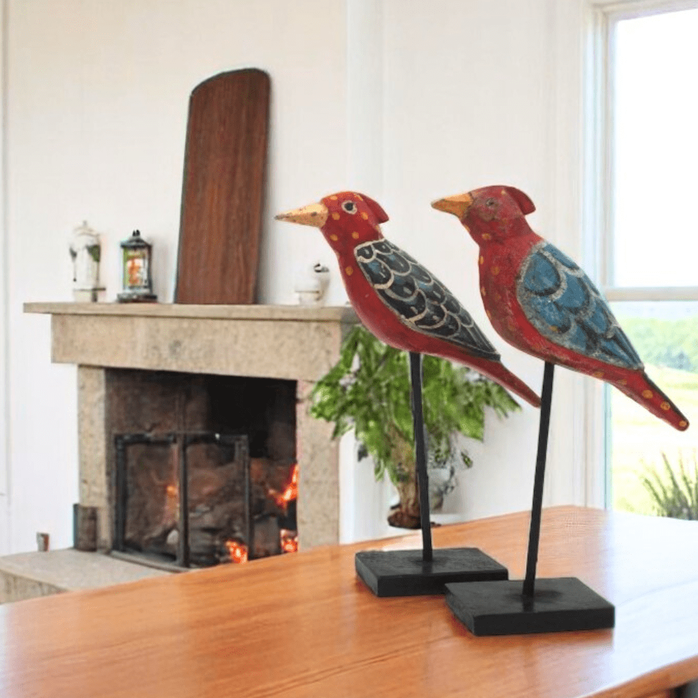 Reclaimed Wood Bird Hand-carved Decor Accent image 4