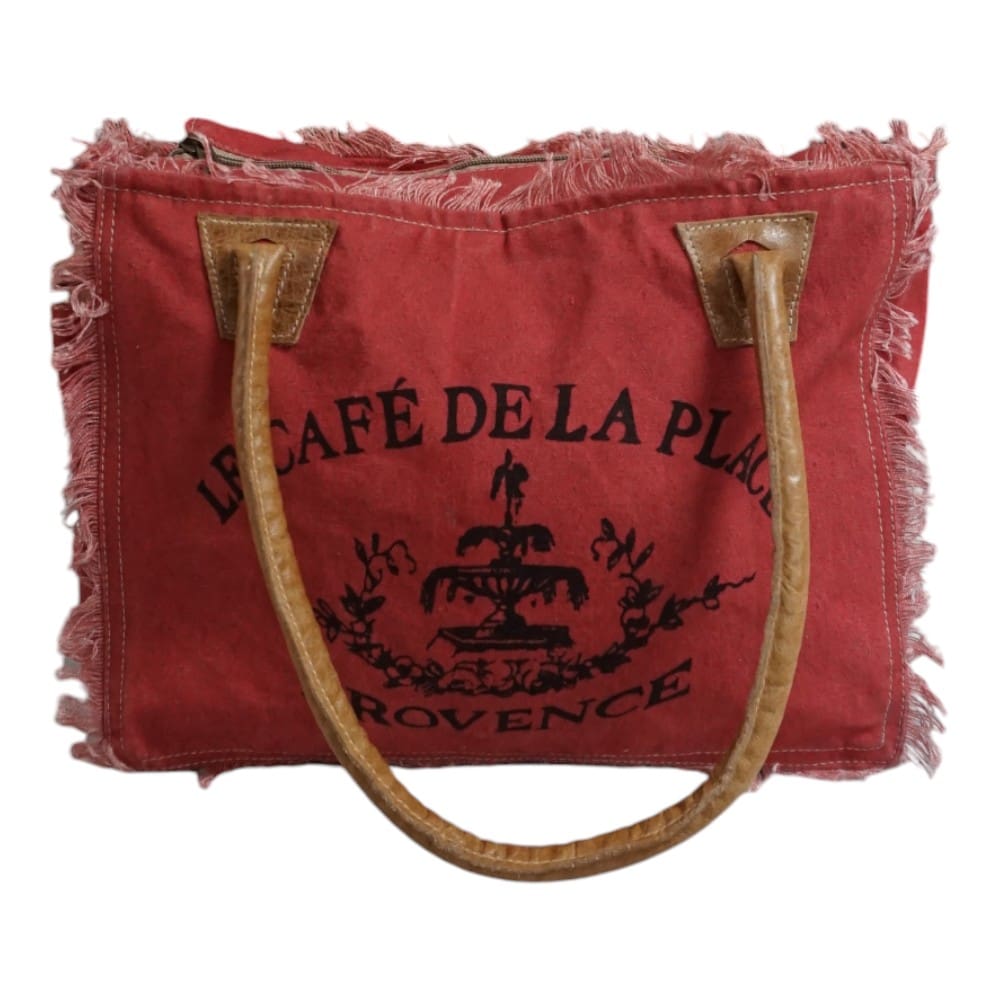 Cotton Canvas Red Tote Bag image 2
