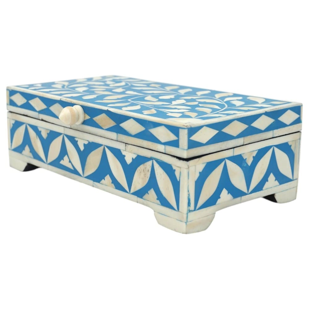 Blue and White Keepsake Box Hand-crafted image 4