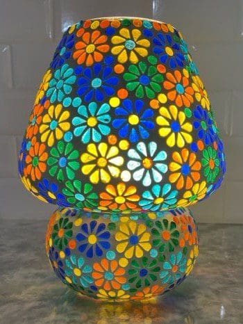 Puffed Glass Mushroom Lamp Multicolored 3 Styles image 4