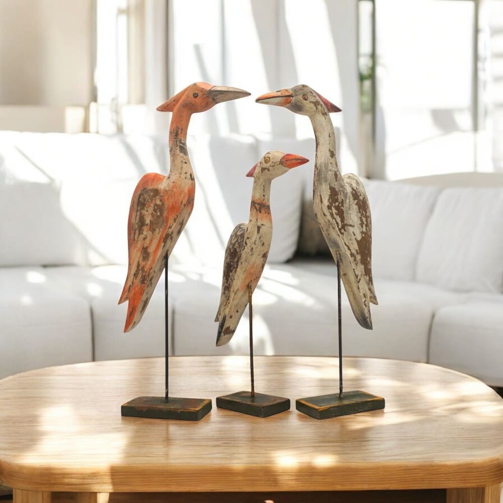 Reclaimed Wood Bird Hand-carved Decor Accent image 9