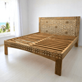 Hand-Carved King Bedframe image 0