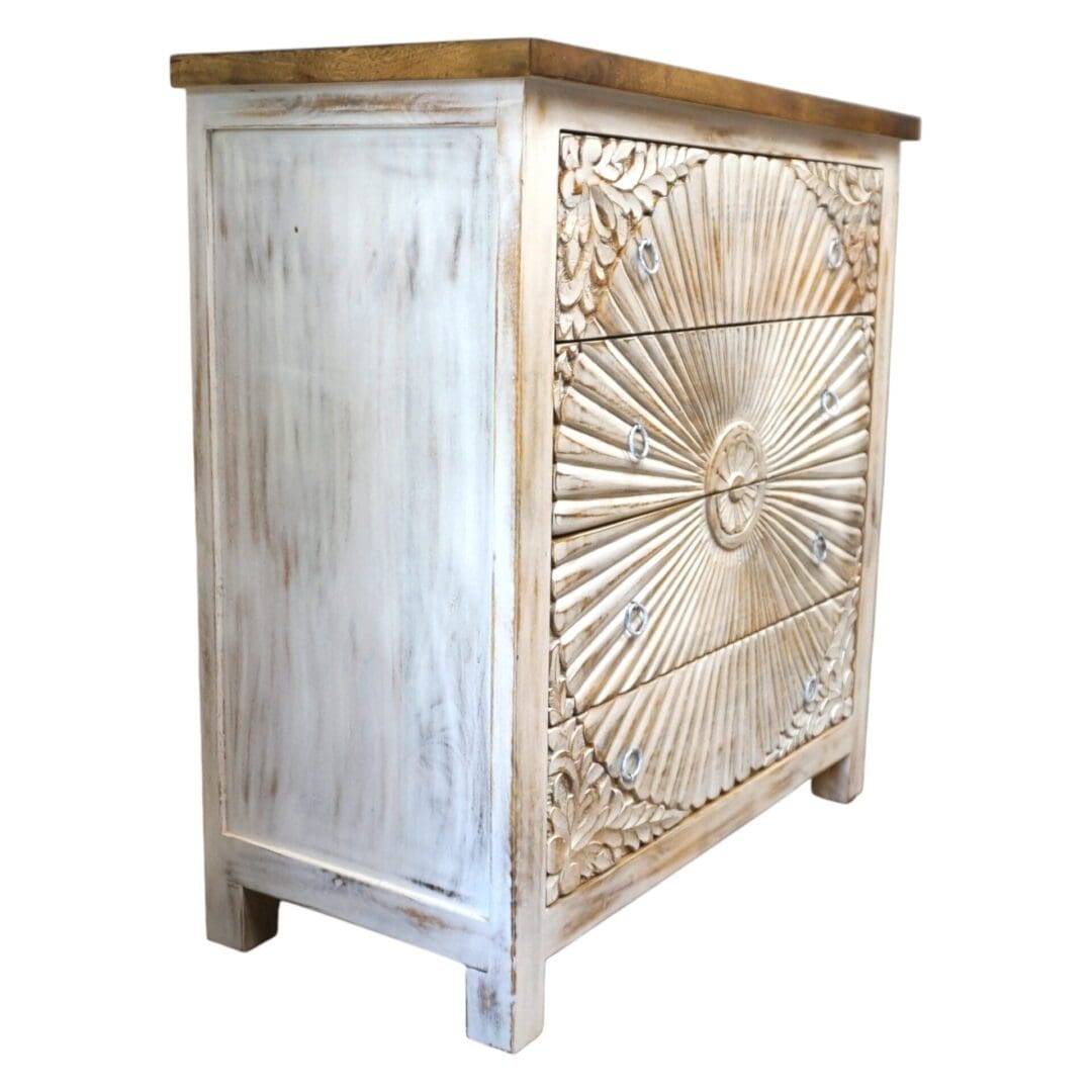 Hand-Carved Four Drawer Dresser image 4
