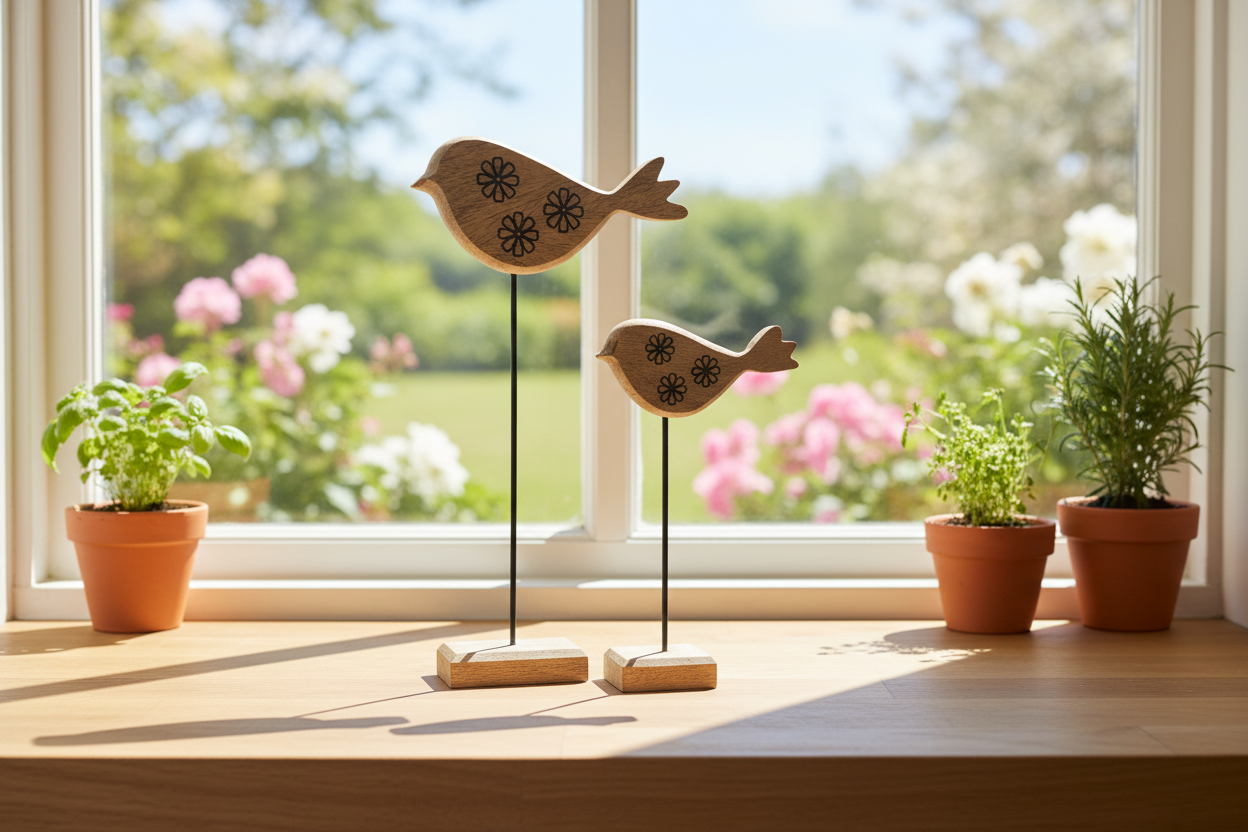 Decorative Birds - Kitchen Window Ledge
