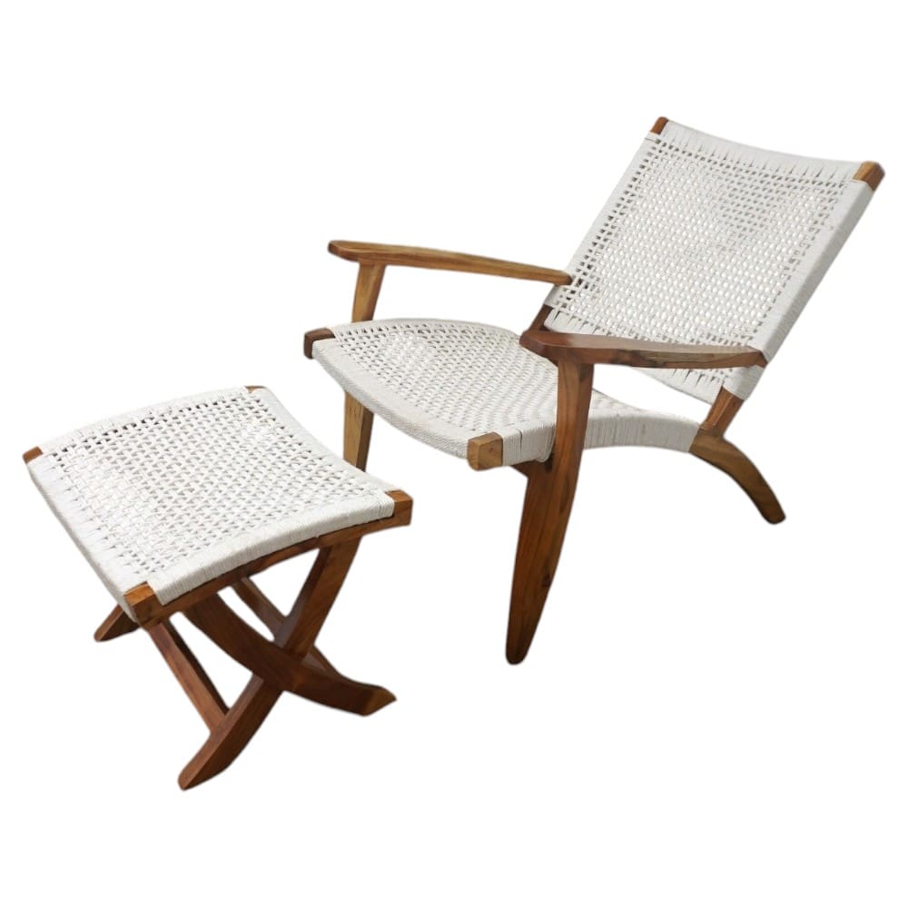 Hand-crafted Chair with Matching Footrest image 2