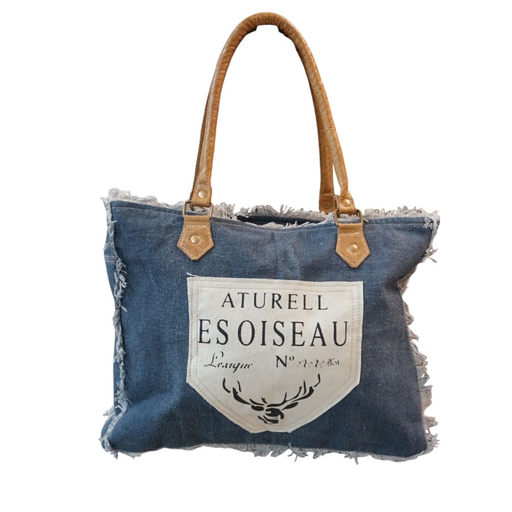 Cotton Canvas Soft Denim Tote Bag image 1