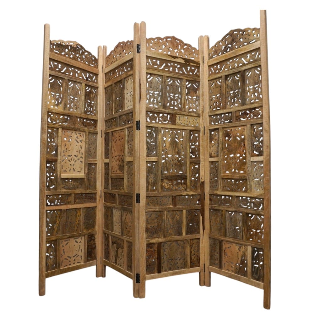 Hand-Crafted Wood Screen Room Divider image 3