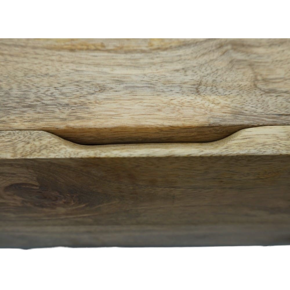 Hand-crafted Square Mango Wood Side Table with Drawer image 8