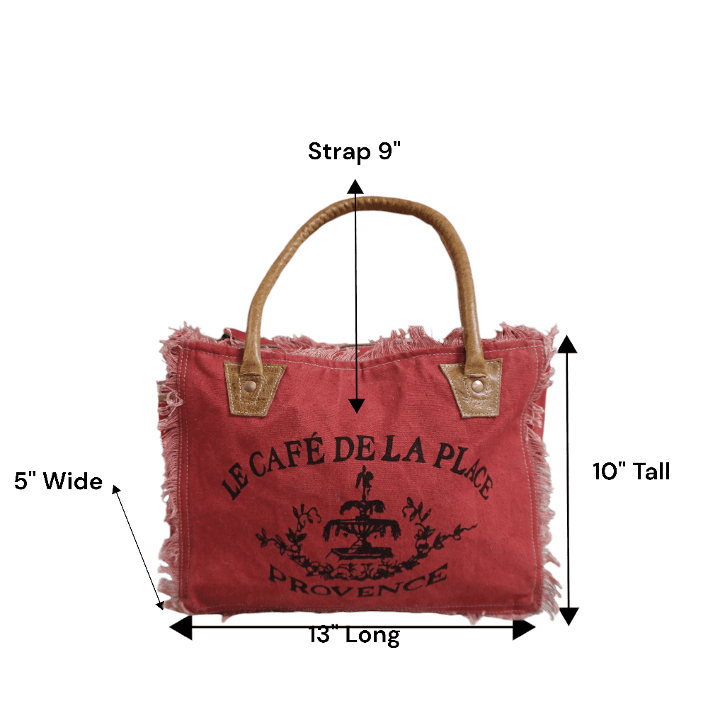 Cotton Canvas Red Tote Bag image 7