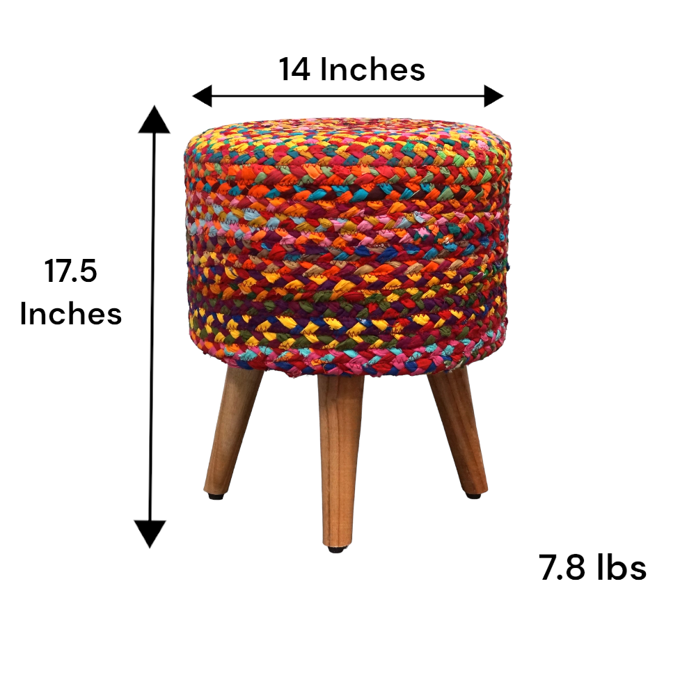 Hand-crafted Jute Stool Multiple Color Options image 20