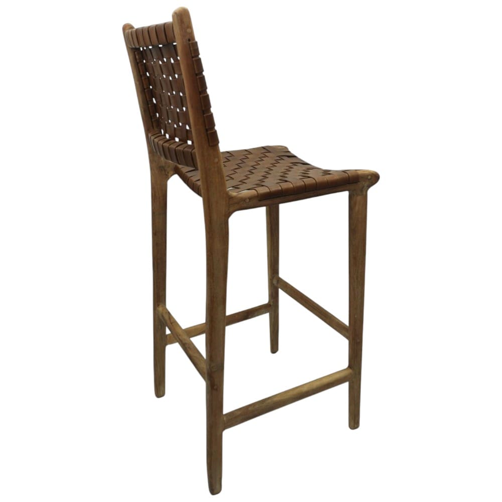 High Top Chairs Hand-crafted Solid Wood and Leather image 5