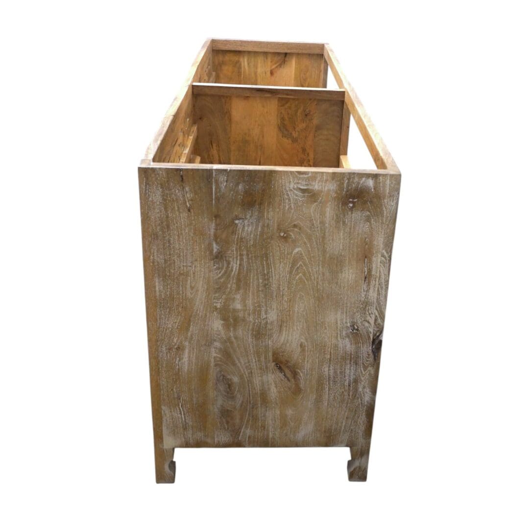 Natural Wood Double Vanity Gorgeous Hand-carved Detail image 6