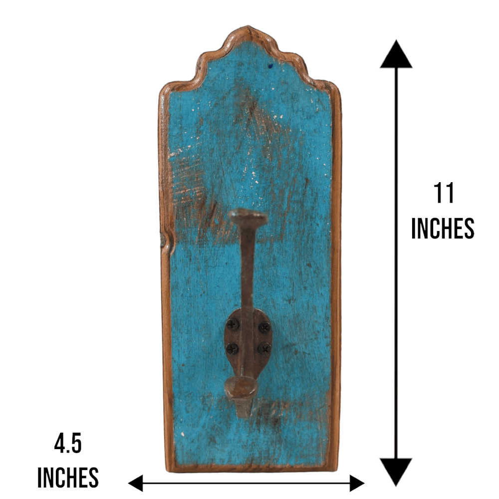 Single Hook Coat Rack Reclaimed Wood - 5 image