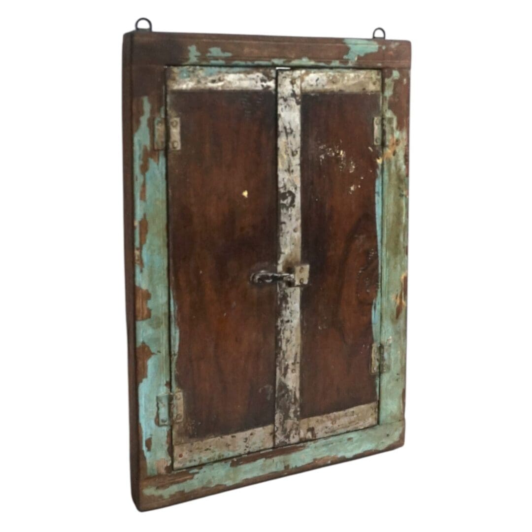 Vintage Accent Mirror Window with Shutters - 8 image 3