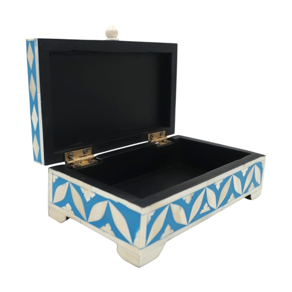 Blue and White Keepsake Box Hand-crafted image 9