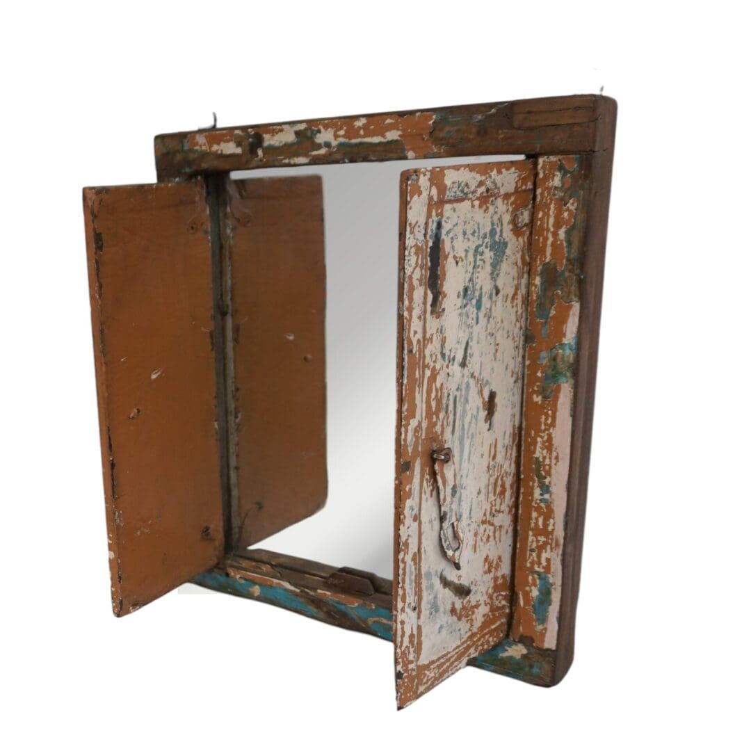Vintage Accent Mirror Window with Shutters - 6 image 5