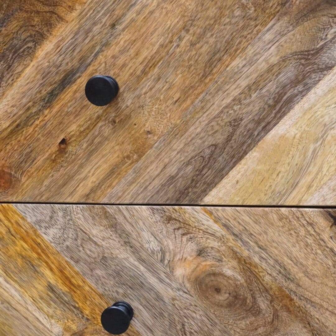 Natural Wood 7 Drawer Dresser with Metal Legs image 8