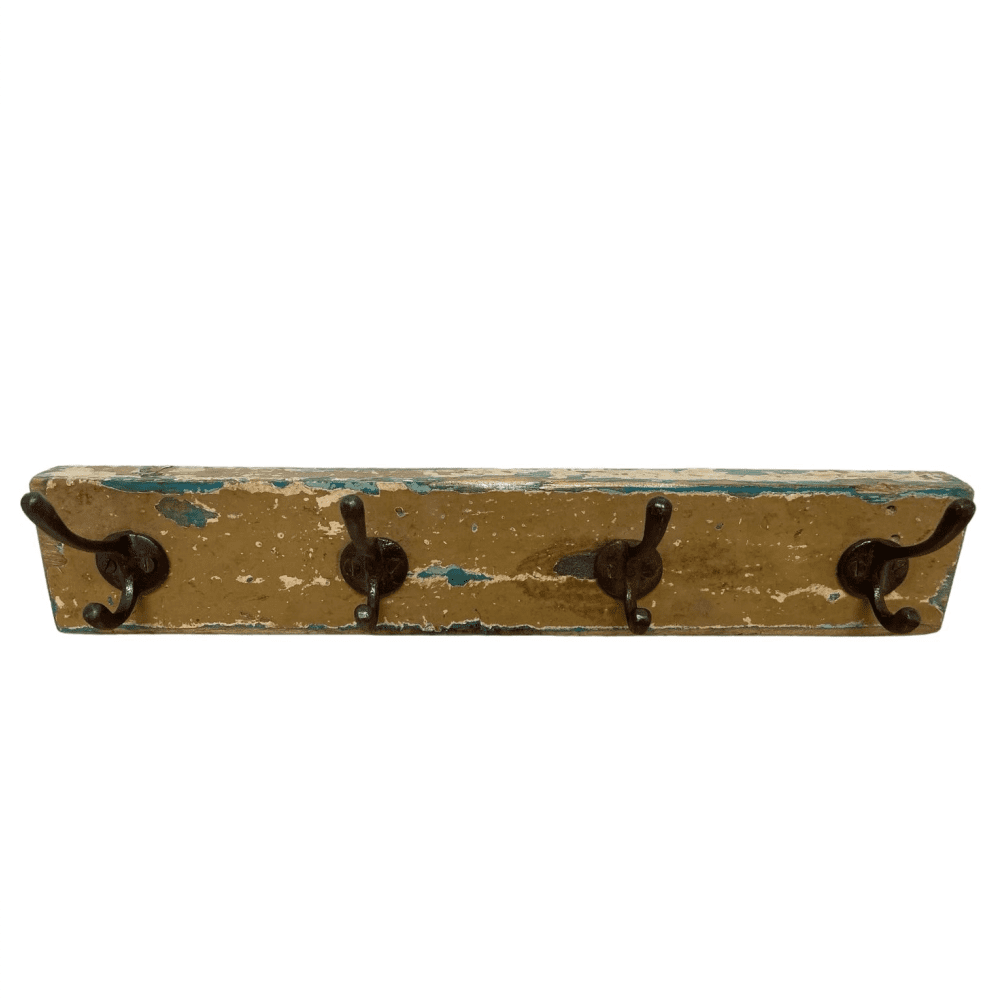 4-Hook Coat Rack Reclaimed Wood - 3 image