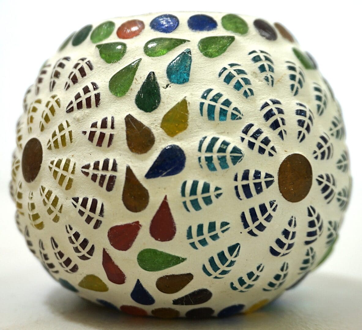 2.5 Inch Multicolor Round Mosaic Glass Candle Holder Set of 3 image 7