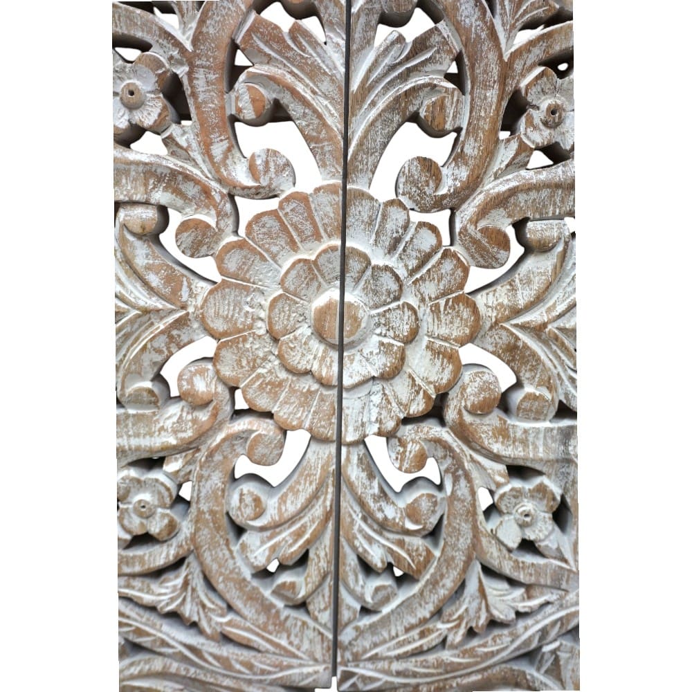 Stunning Natural Wood 24" Vanity Hand-carved image 7
