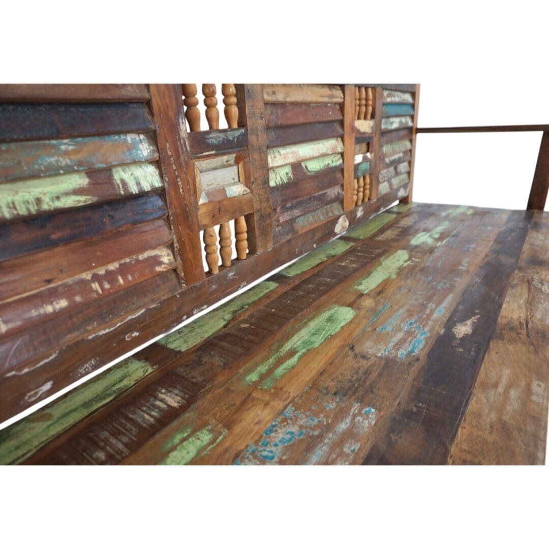 Hand-Crafted Reclaimed Wood Bench image 3