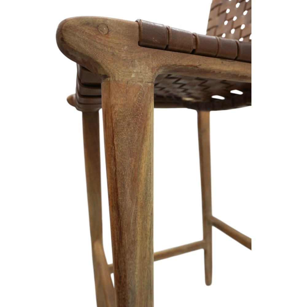 High Top Chairs Hand-crafted Solid Wood and Leather image 14