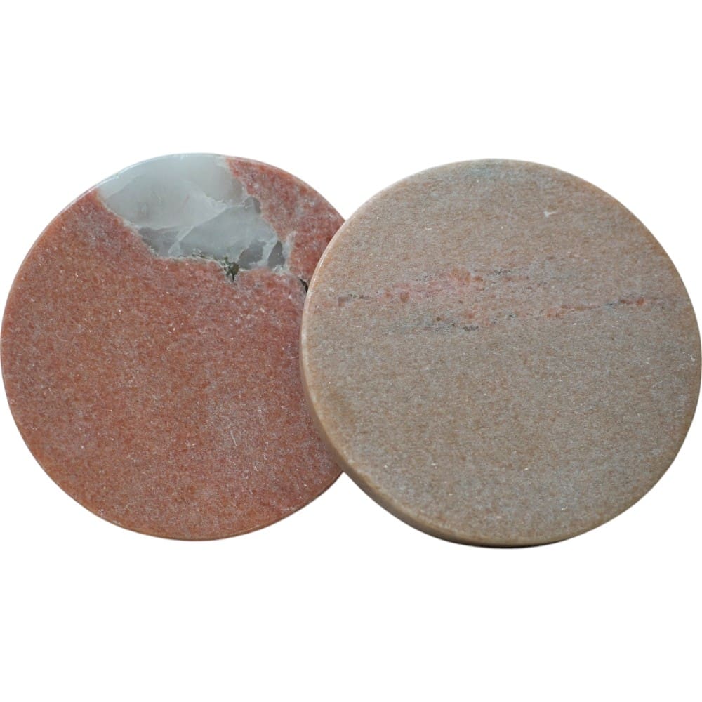 Set of 4 Round Pink Marble Drink Coasters image 8