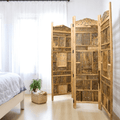 Hand-Crafted Wood Screen Room Divider image 0