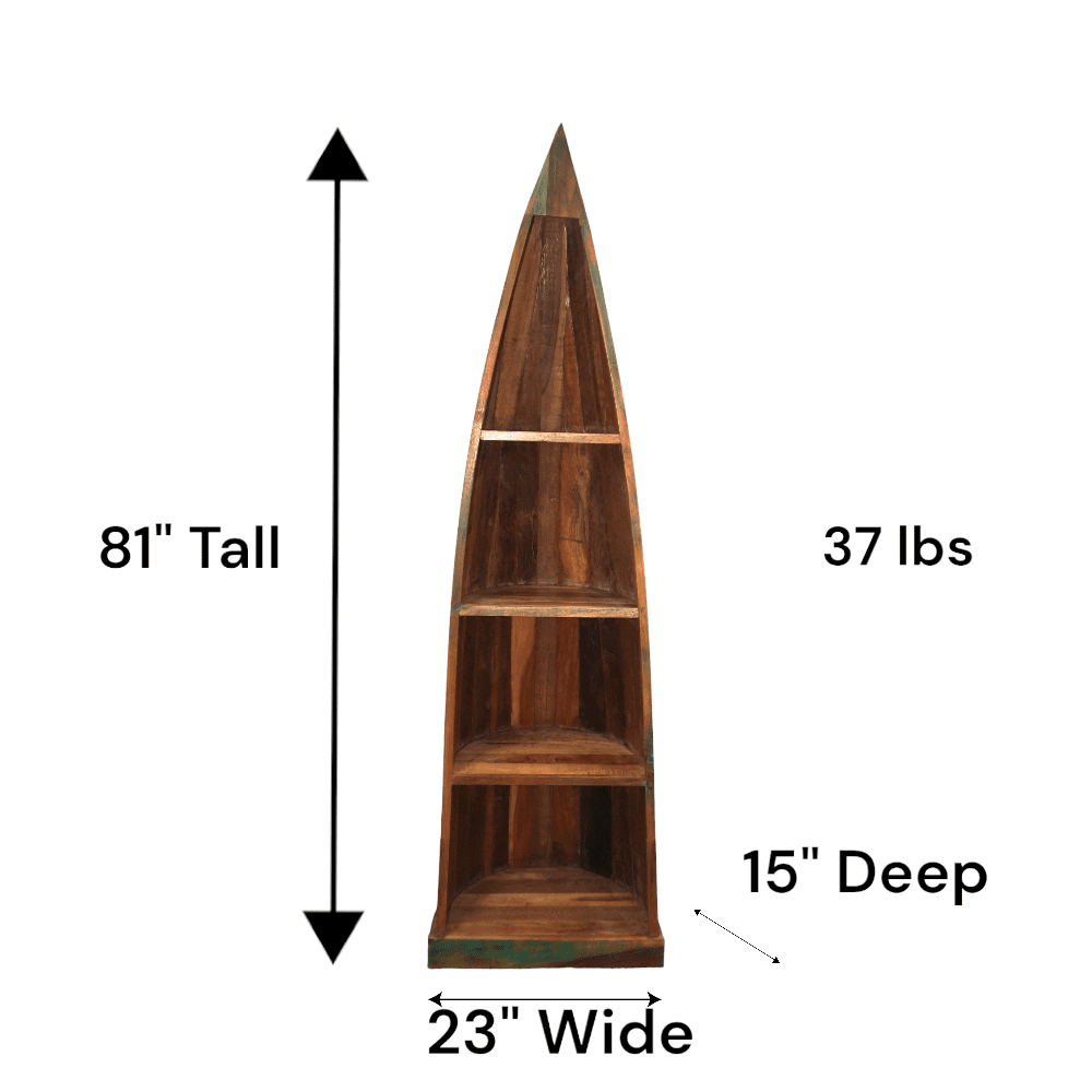 Boat Bookcase Hand-crafted Reclaimed Wood image 8