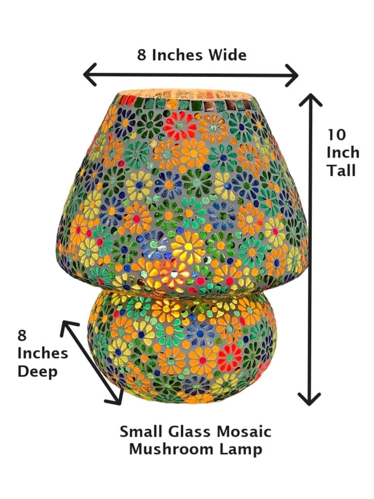 Puffed Glass Mushroom Lamp Multicolored 3 Styles image 5