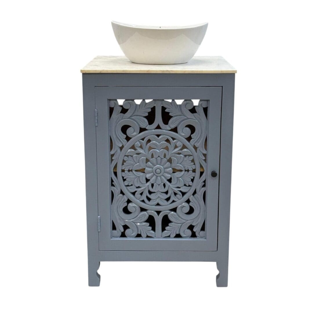 Hand-crafted 24" Solid Wood Vanity in Blue image 1
