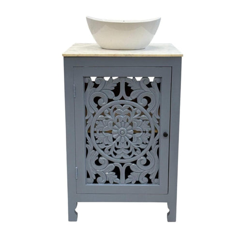 Hand-crafted 24" Solid Wood Vanity in Blue image 1