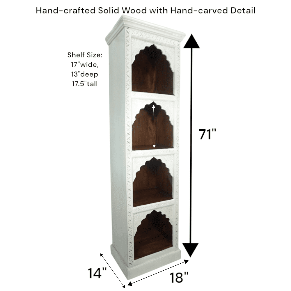 Solid Wood Bookcase Narrow Display Bookshelf image 11
