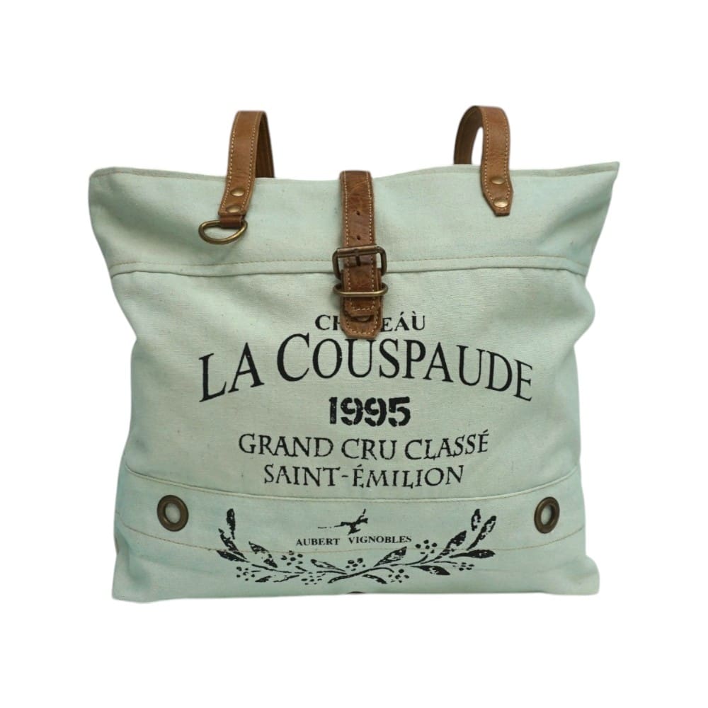 Cotton Canvas Light Blue Tote Bag image 1