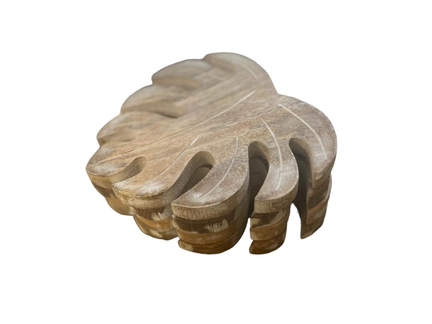 Set of Four Wooden Leaf Trivets image 2