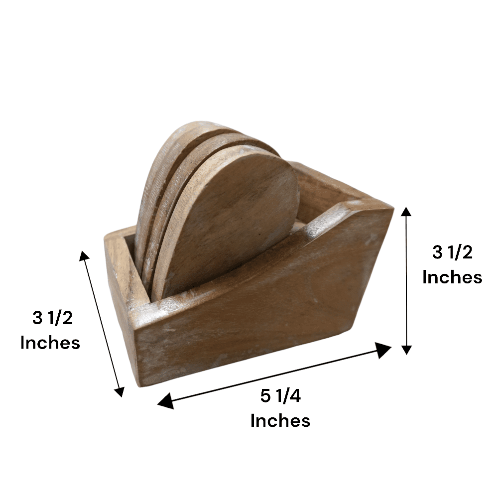 Coaster Set of 4 with Holder Adorable Heart Shaped Coasters image 6