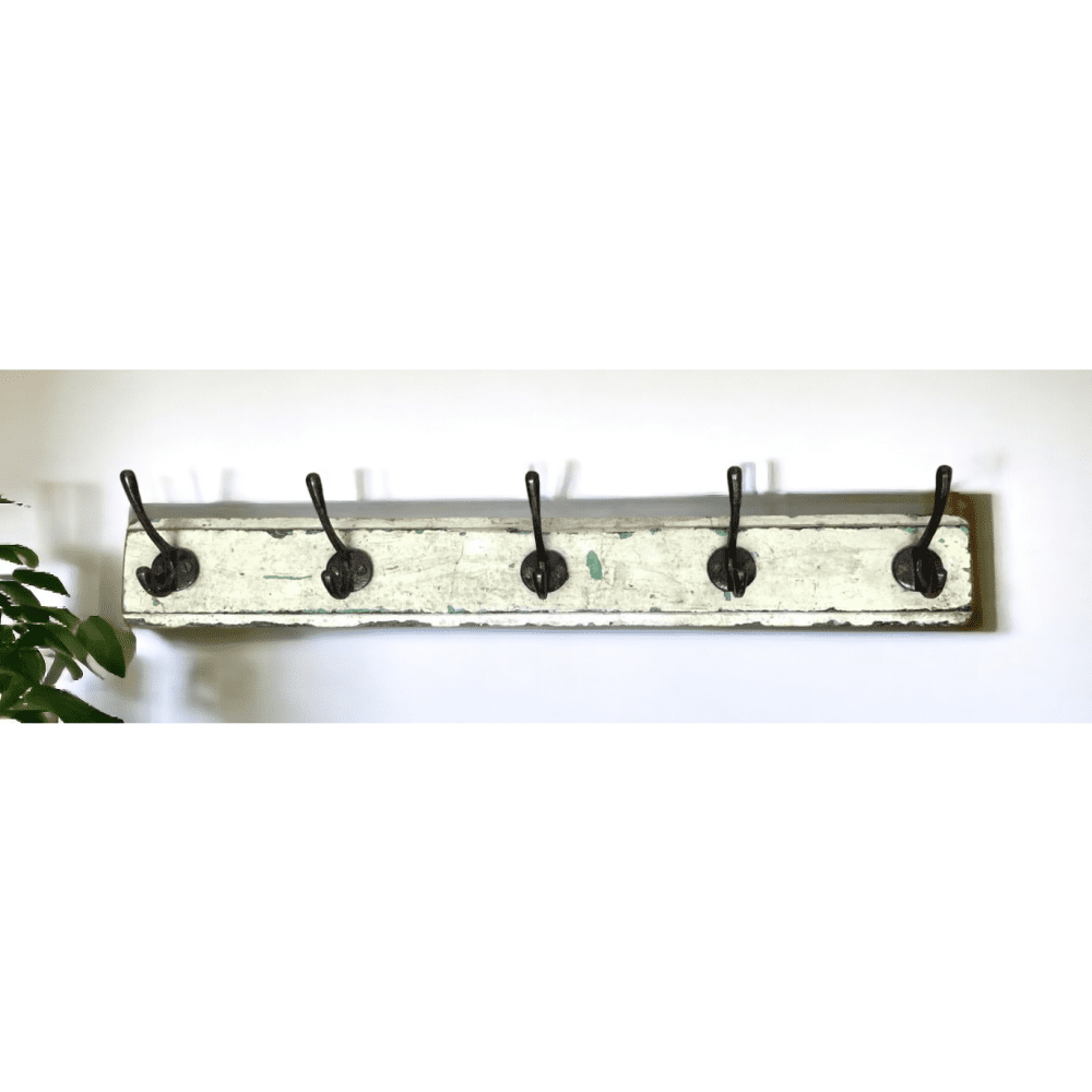 5-Hook Coat Rack Reclaimed Wood image 2