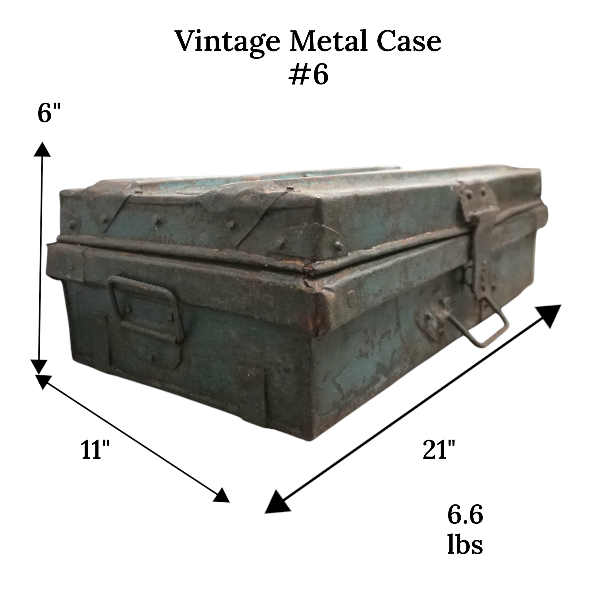 Vintage Metal Travel Trunk | Rustic Storage | Unique Gift Idea