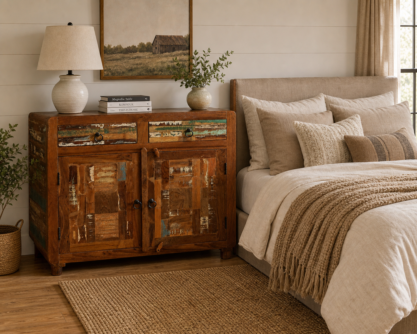 Handcrafted Reclaimed Wood Cabinet | Rustic & Sustainable Storage