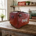 Vintage Coca-Cola Metal Cooler | Original Bottle Opener & Distressed Patina